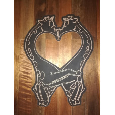 Giraffe couple wall decor 