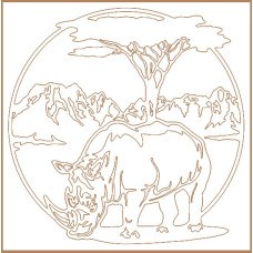 Rhinoceros Scenery Wall Decor Rhinoceros Scenery Wall Decor